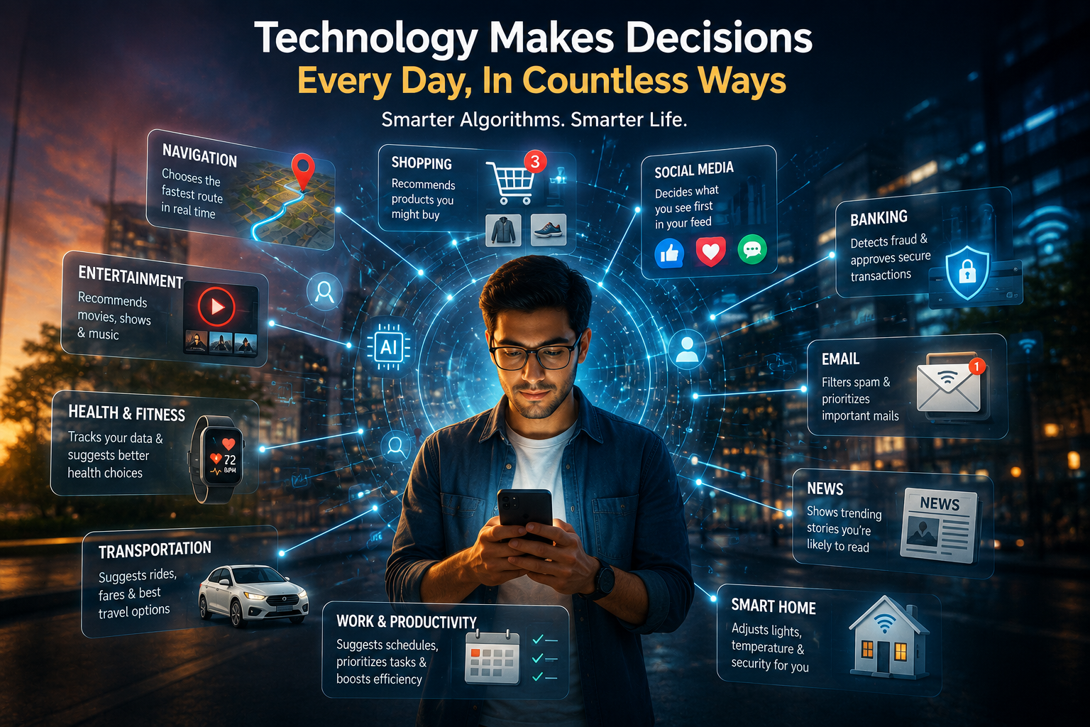 Everyday examples of technology making decisions in daily life
