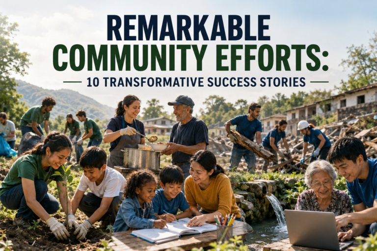 Remarkable Community Efforts transforming lives through community collaboration and volunteer action