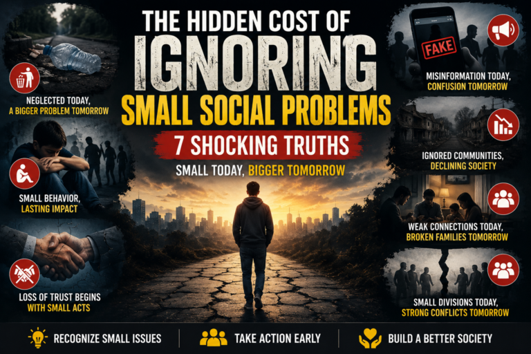 The Hidden Cost of Ignoring Small Social Problems affecting families, trust, communities, and society through everyday social issues.