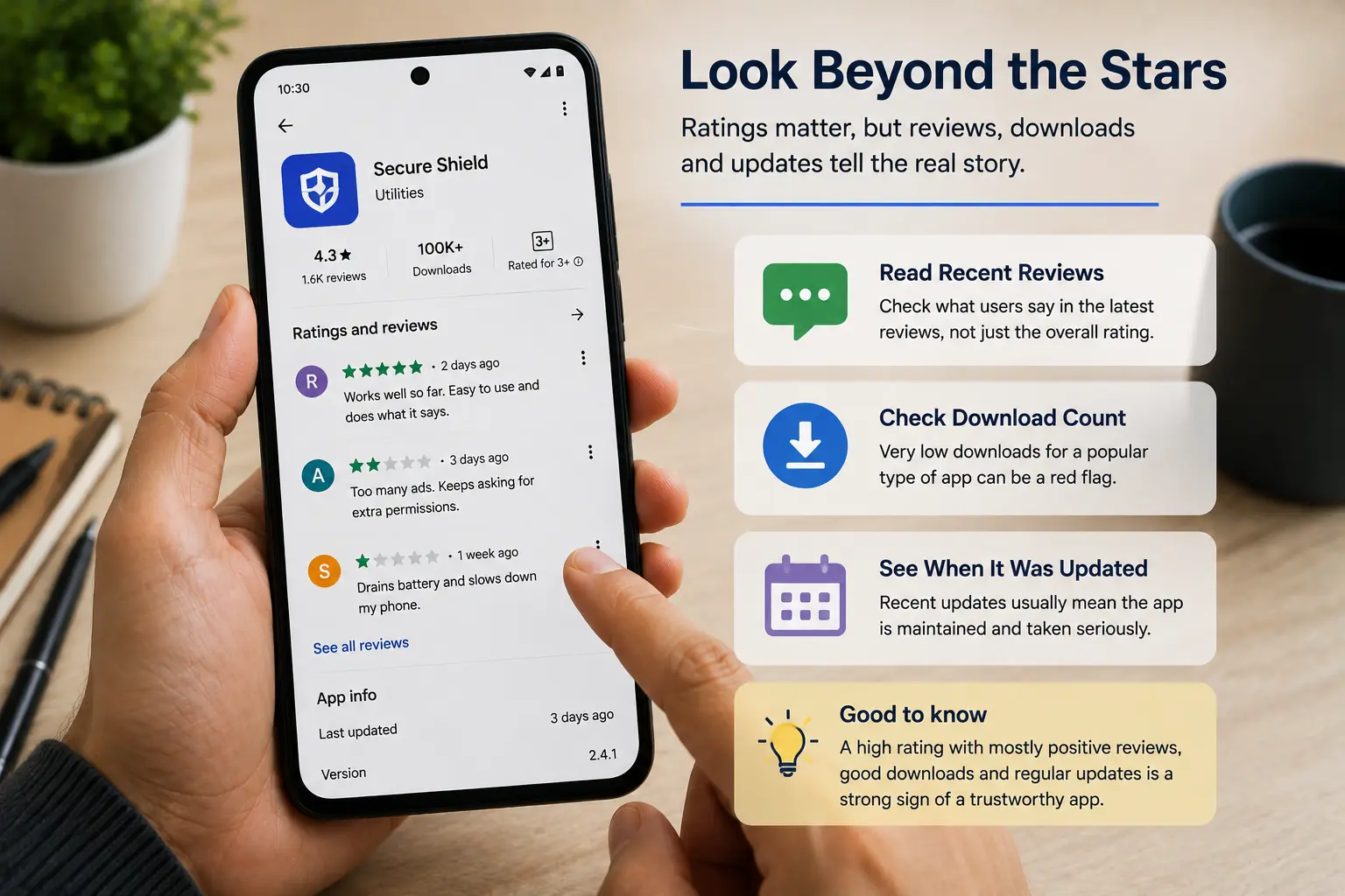 Reviews, Downloads & Updates