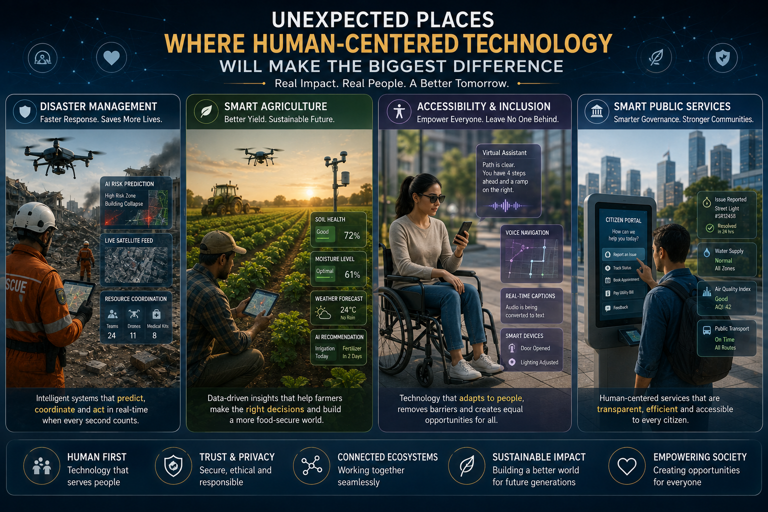 Real World Applications of Human Centered Technology