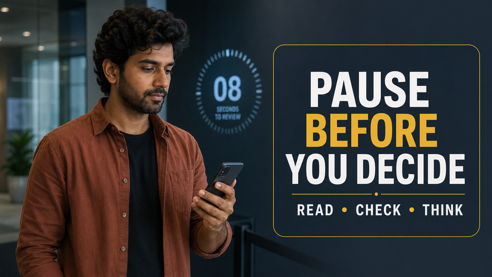 Avoid financial decisions under pressure