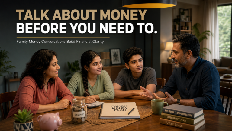 Family Money Conversations about savings responsibilities and emergency planning