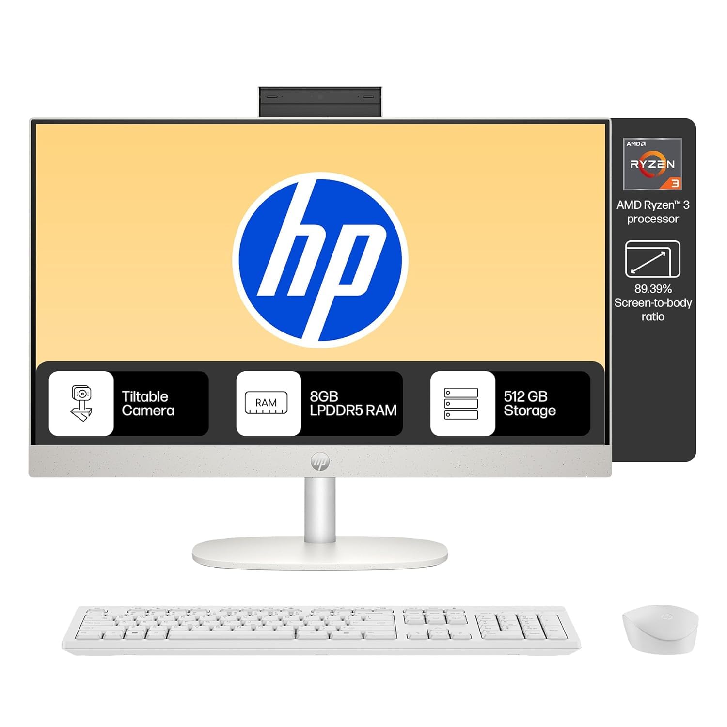 HP AIO 24 AMD Ryzen 3 7320U 8GB RAM 512GB SSD