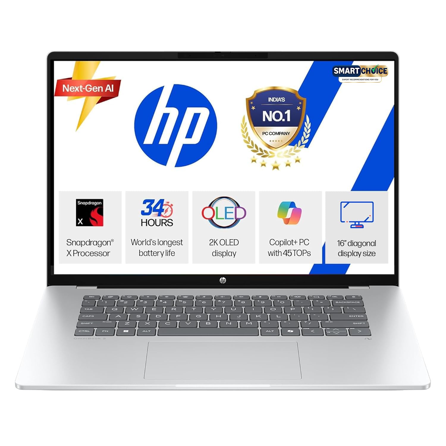 HP OmniBook 5 OLED Snapdragon X 16GB RAM 1TB SSD