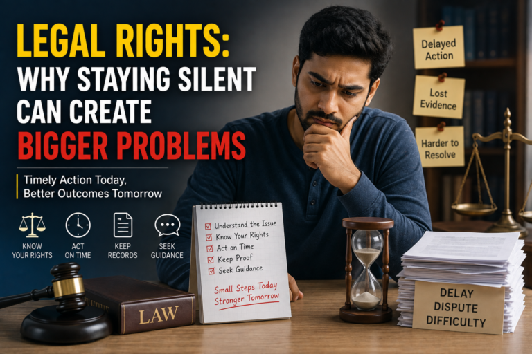 Legal Rights and the risks of staying silent or delaying action on important concerns