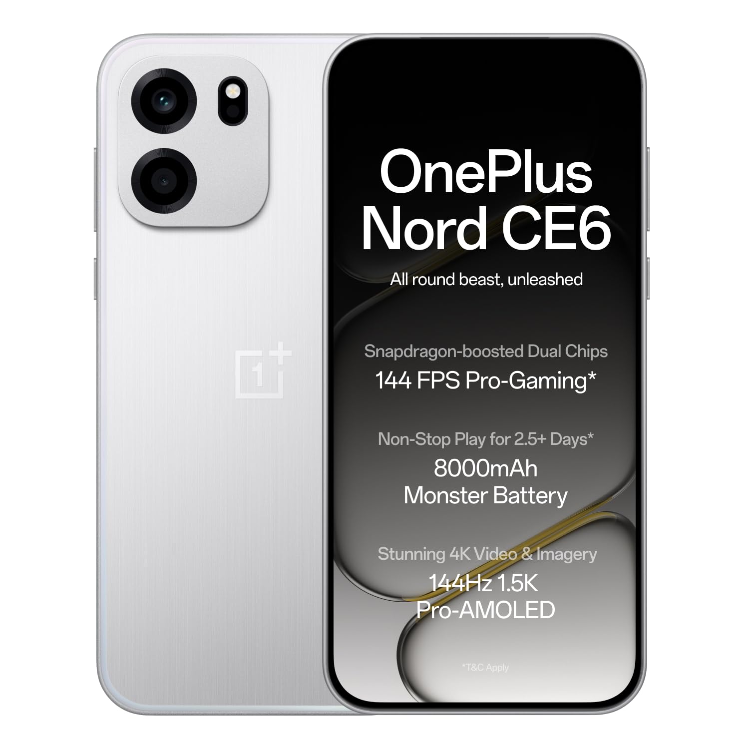 OnePlus Nord CE6 Lunar Pearl 8GB RAM 256GB Storage
