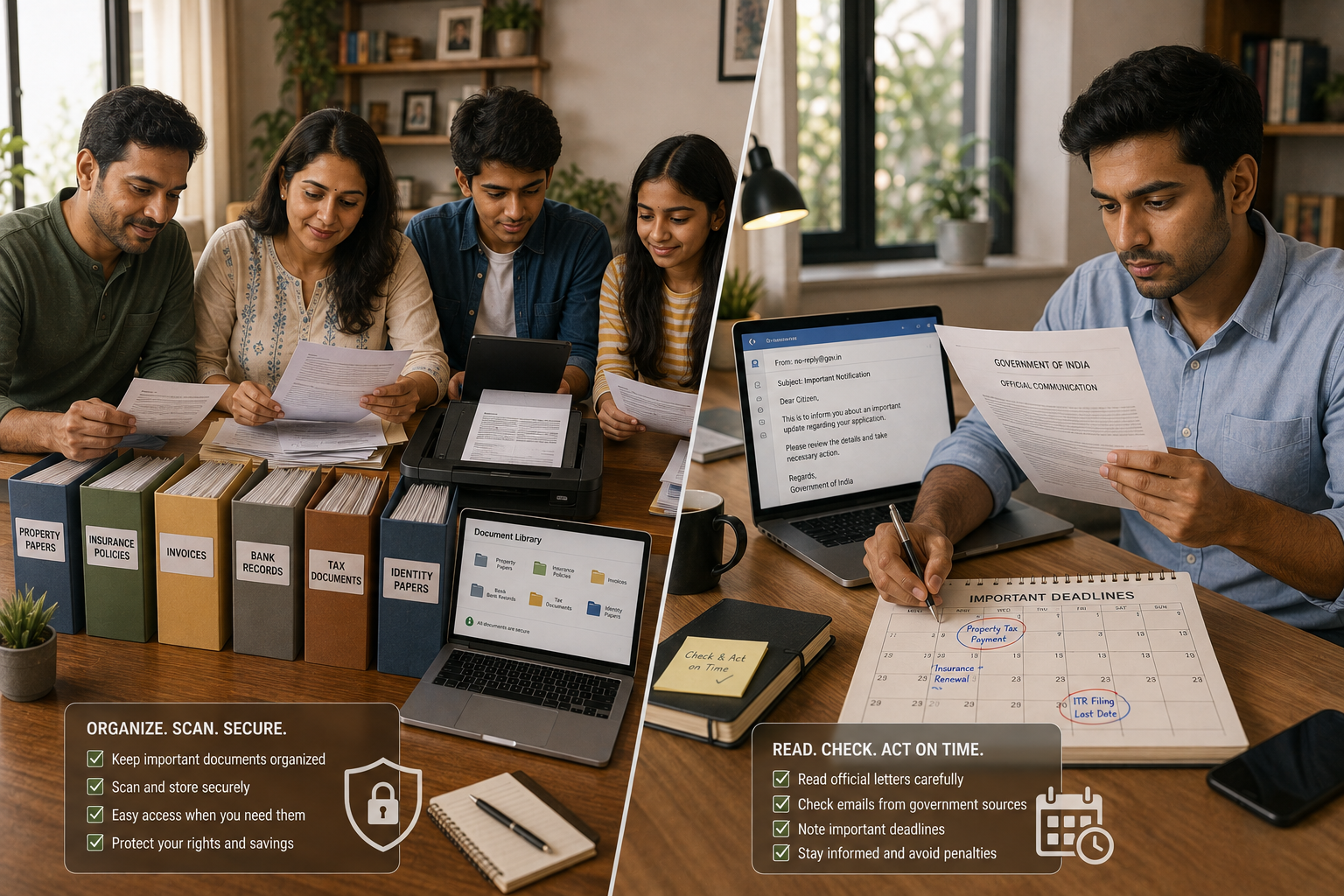 Organizing Important Documents and Tracking Official Deadlines Legal Awareness