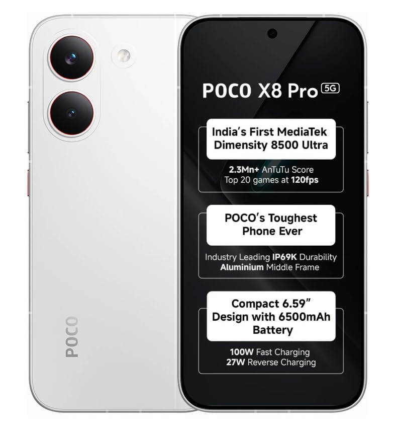 POCO X8 Pro 5G White 8GB RAM 256GB Storage