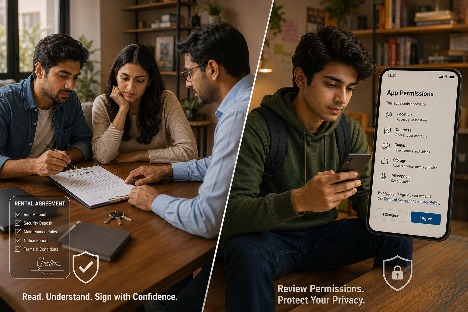 Reading Agreements Before Signing Rental Contracts and App Permissions