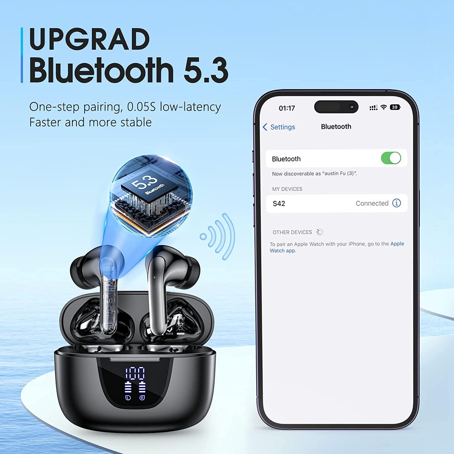 TAGRY Wireless Earbuds Bluetooth 5.3