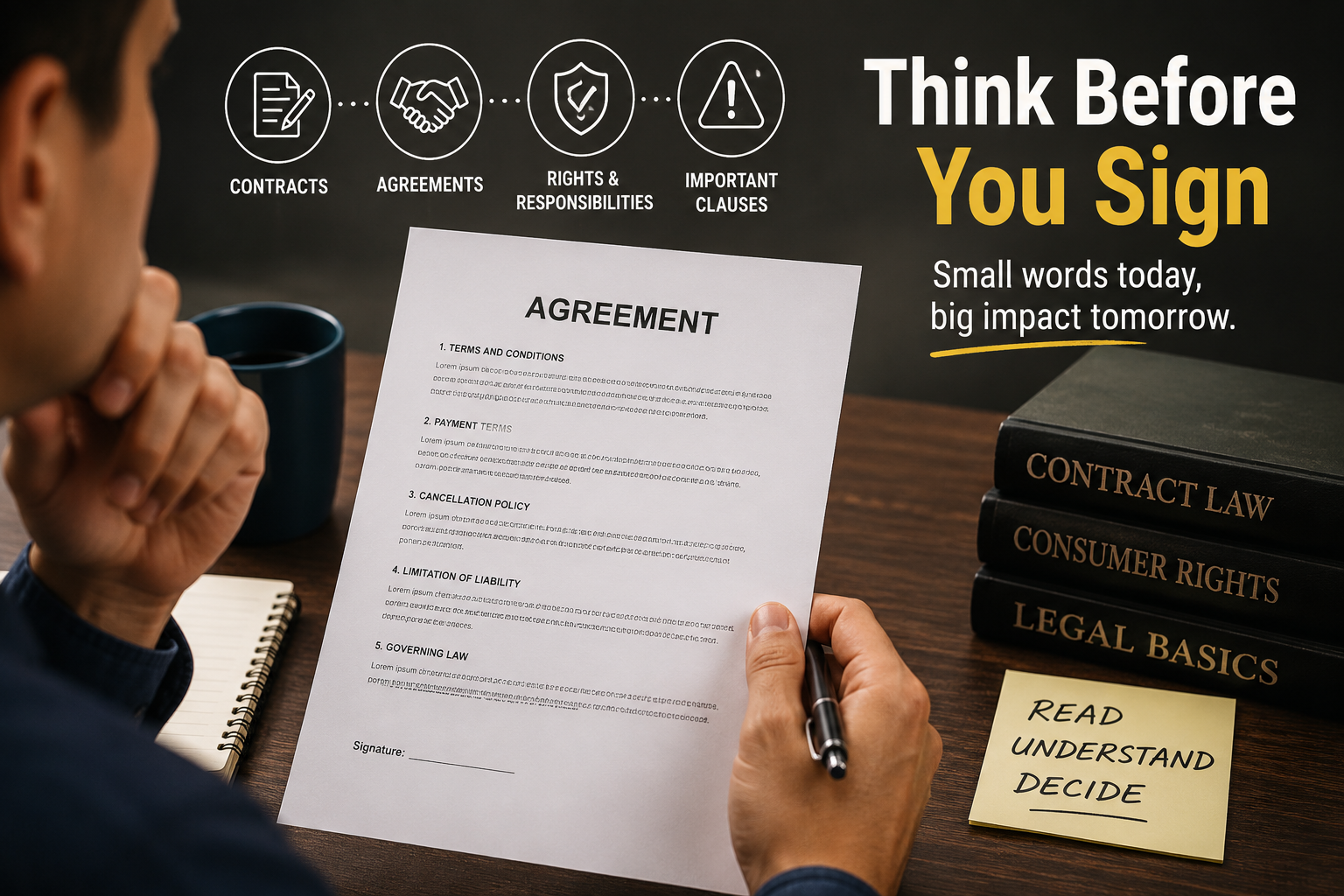 Think Before You Sign Read and Understand Before Signing