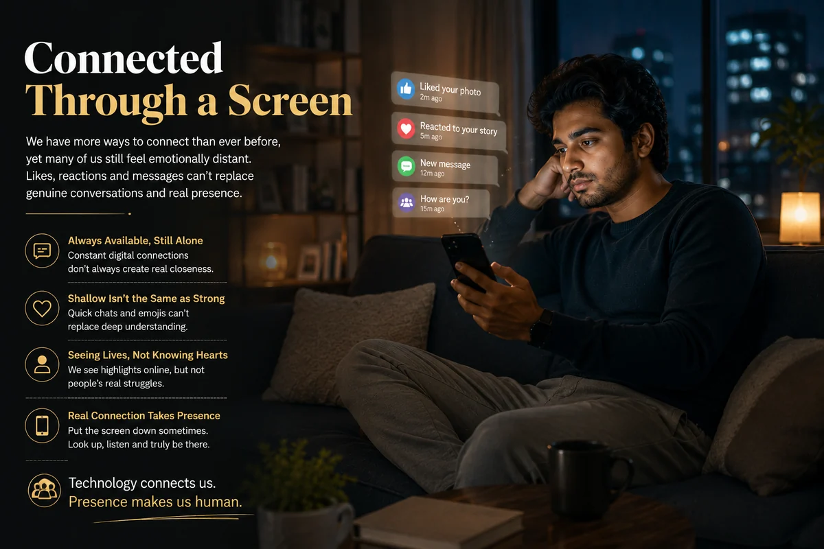 Connected through a screen