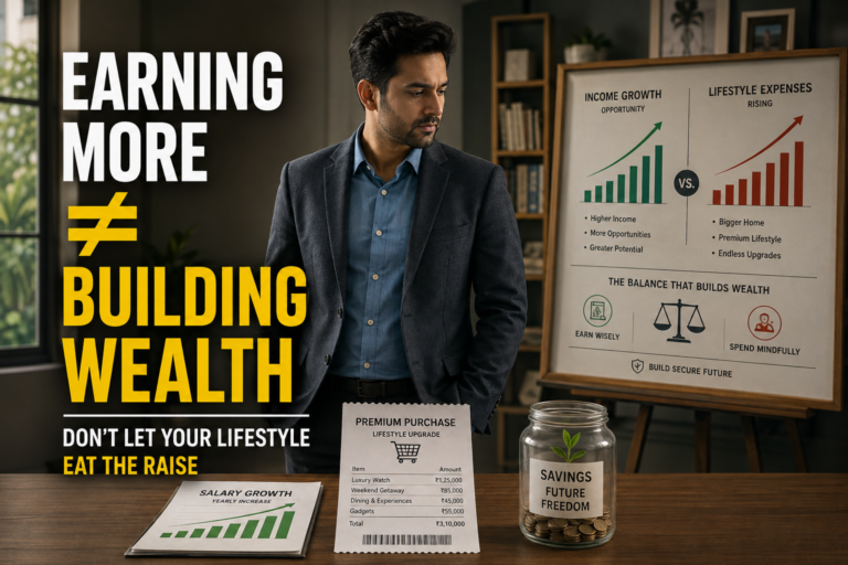 Financial Comfort Trap showing higher income and rising lifestyle expenses