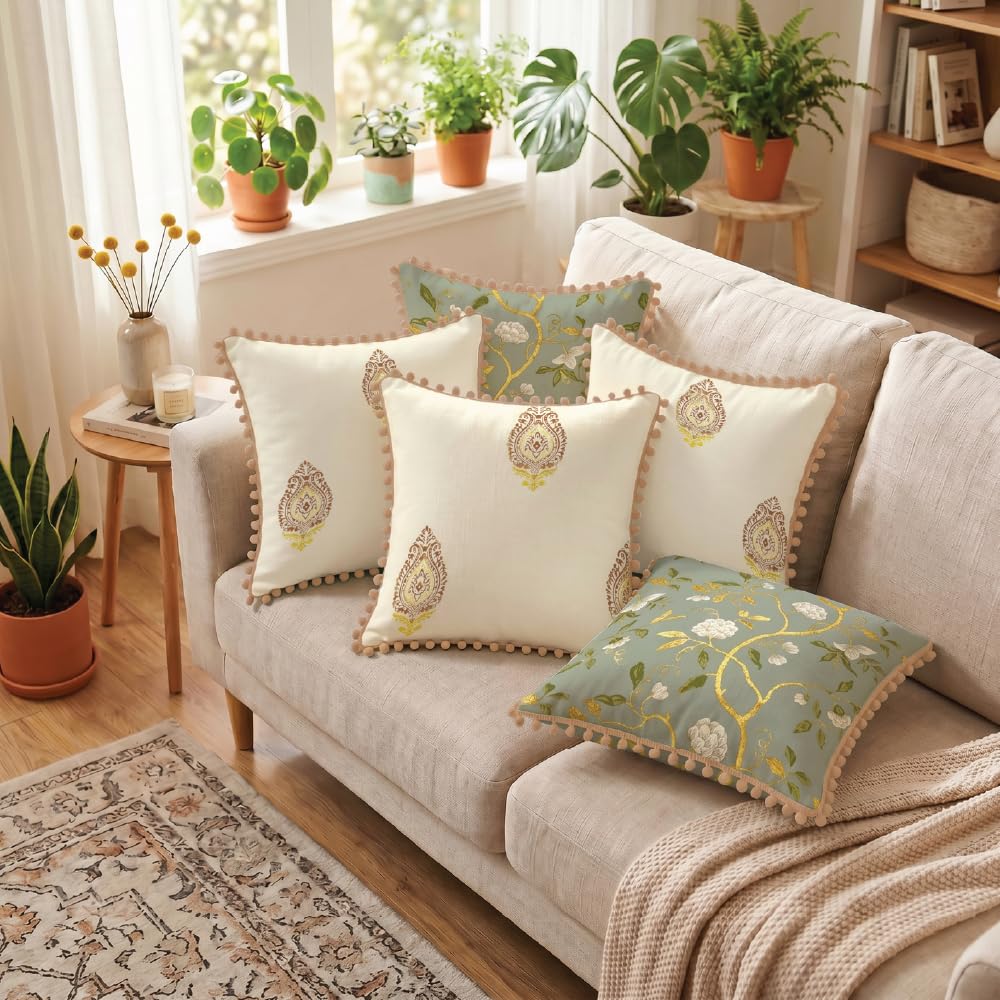 Urban Space Cotton Cushion Cover Set of 5 40cm x 40cm