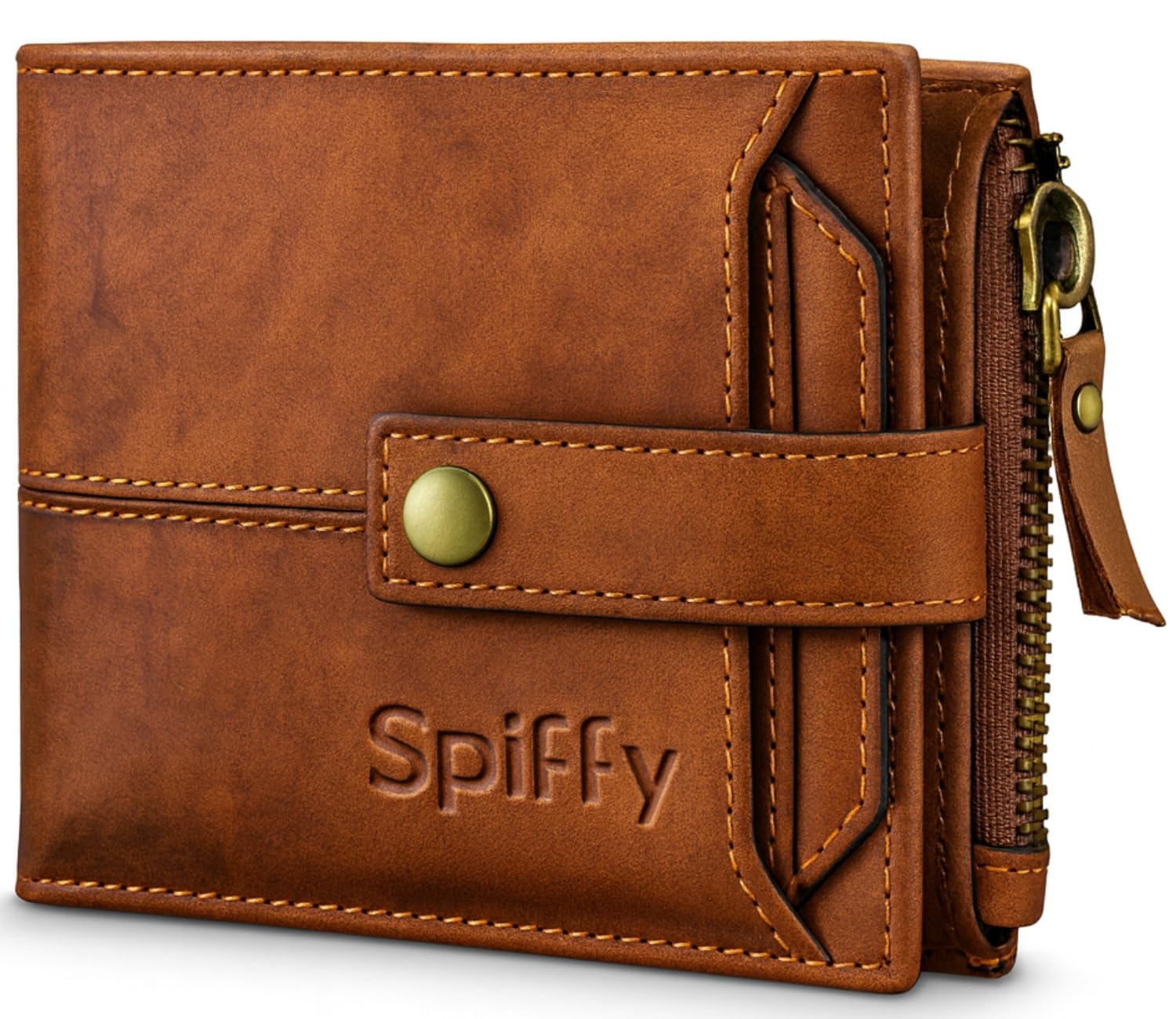 Spiffy Genuine Leather RFID Bifold Wallet for Men