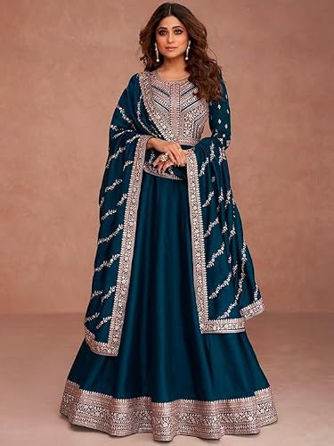 Girl's Fashion Hub Anarkali Gown with Dupatta Set