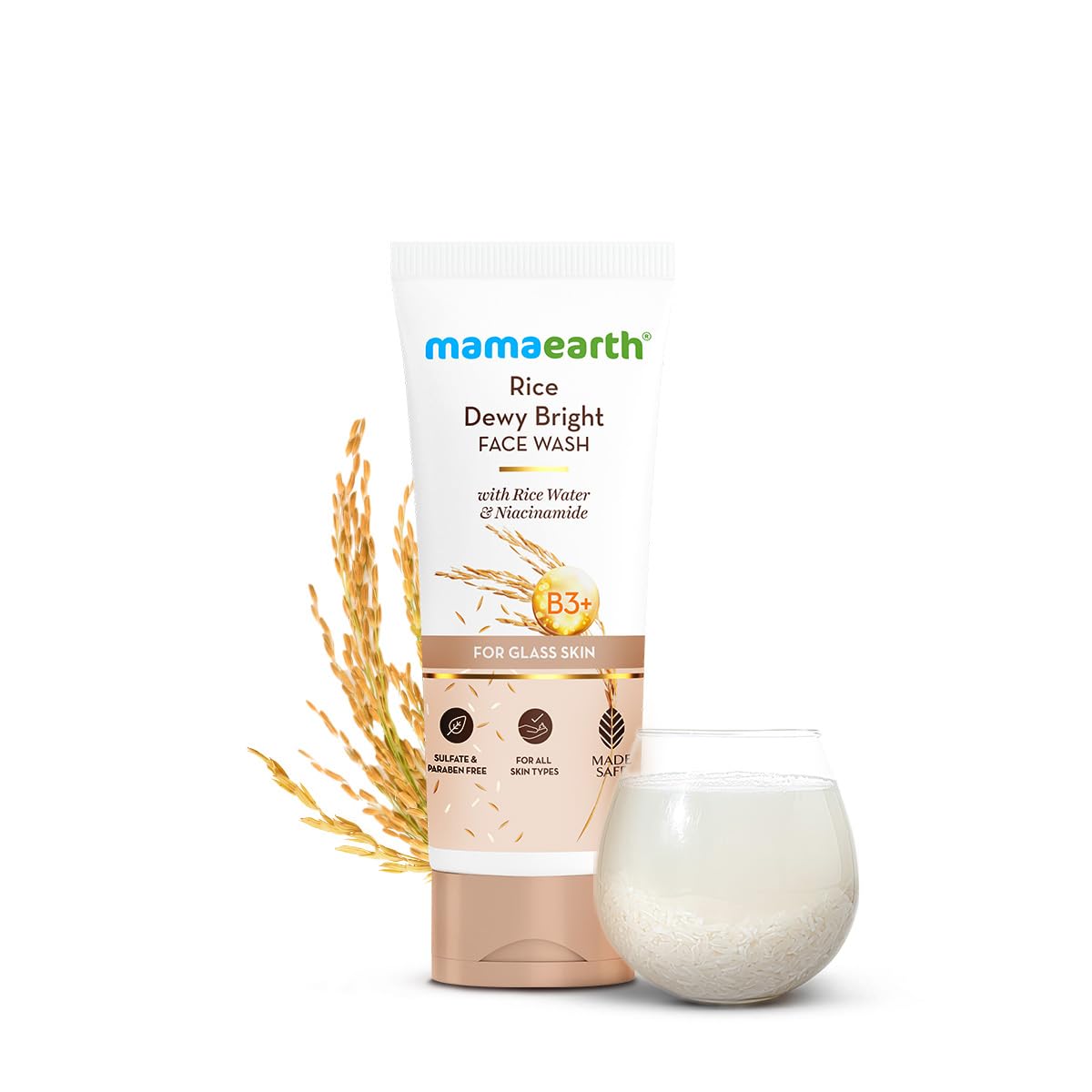 Mamaearth Rice Dewy Bright Face Wash