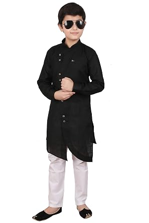Pro-Ethic Style Developer Boys Cotton Blend Solid Kurta Pajama Set